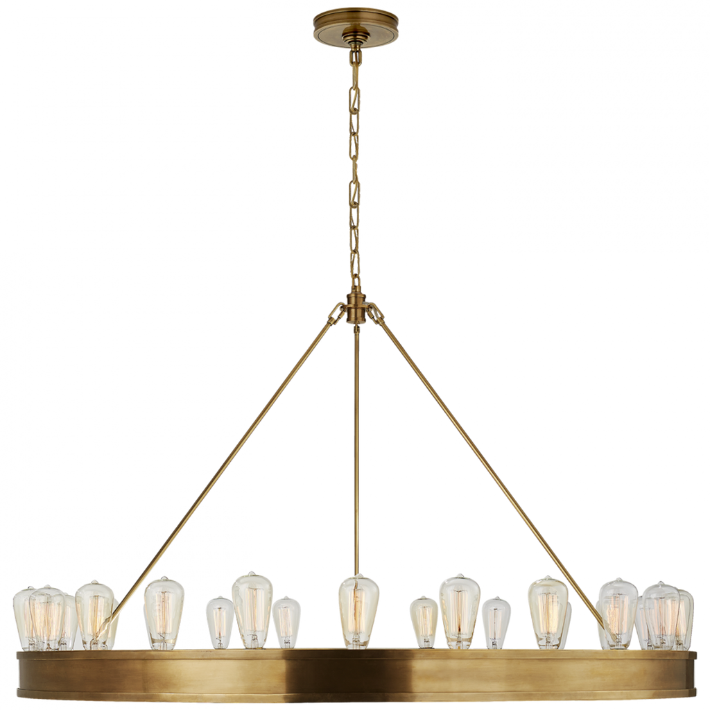 Roark 50" Modular Ring Chandelier - Natural Brass