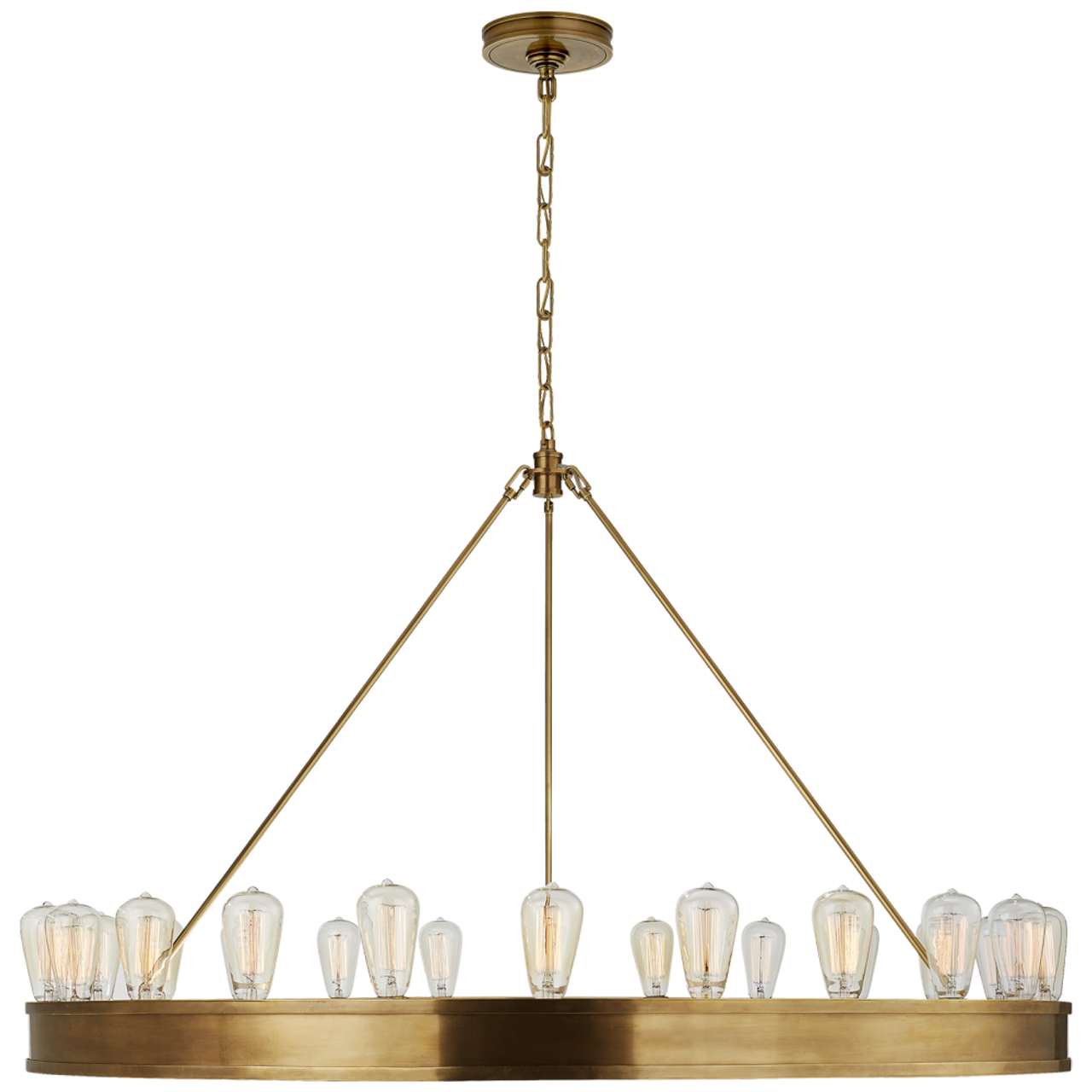 Roark 40" Modular Ring Chandelier - Natural Brass