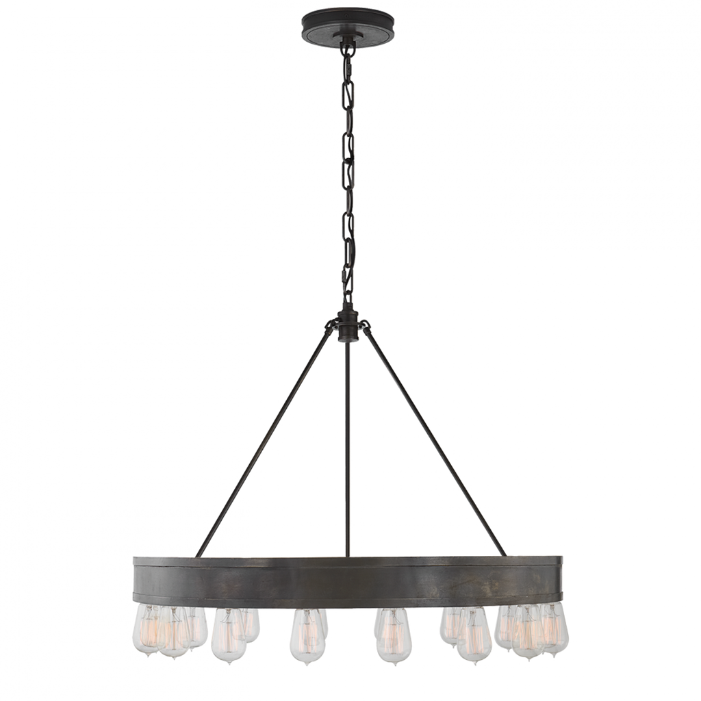 Roark 30" Modular Ring Chandelier - Polished Nickel