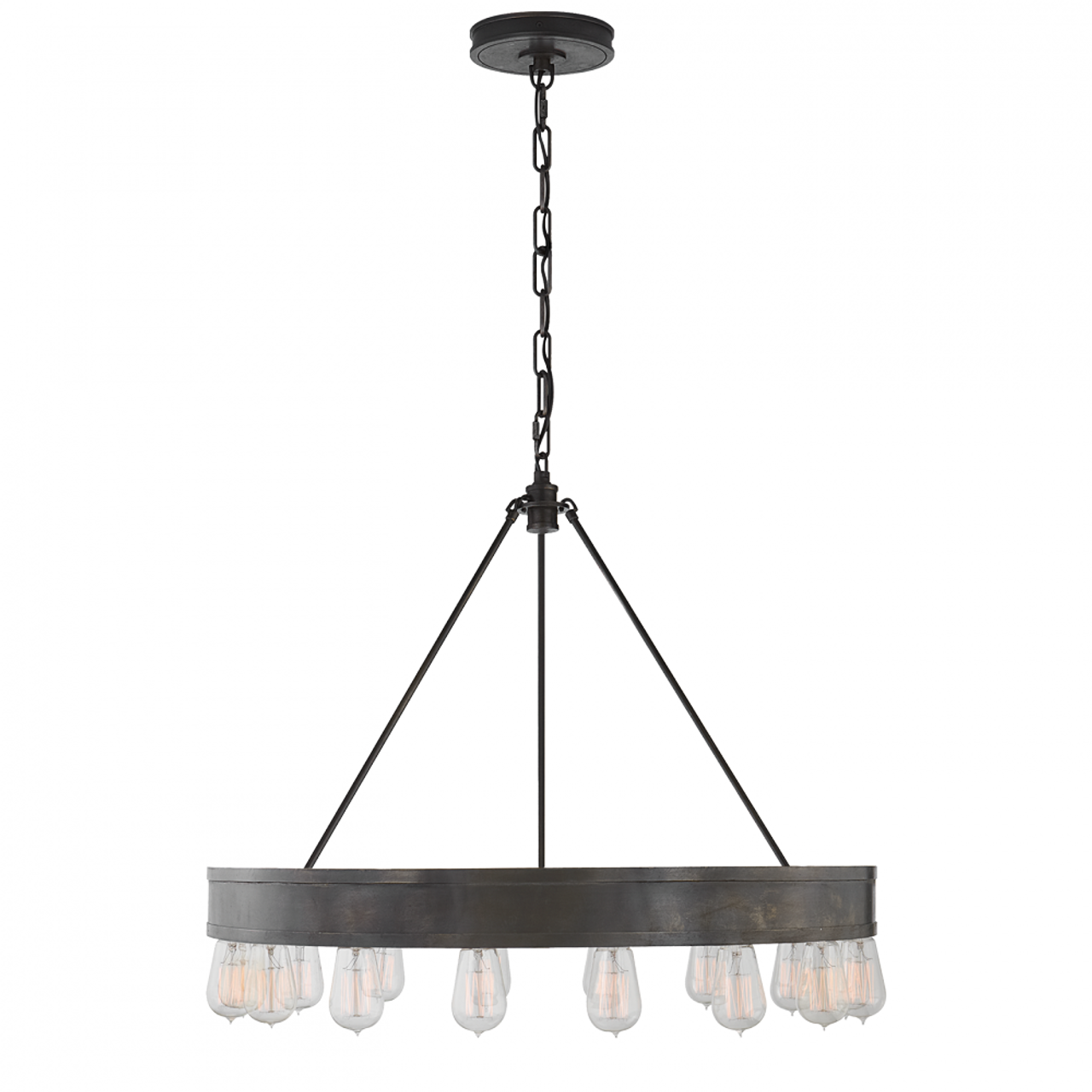 Roark 30" Modular Ring Chandelier - Polished Nickel