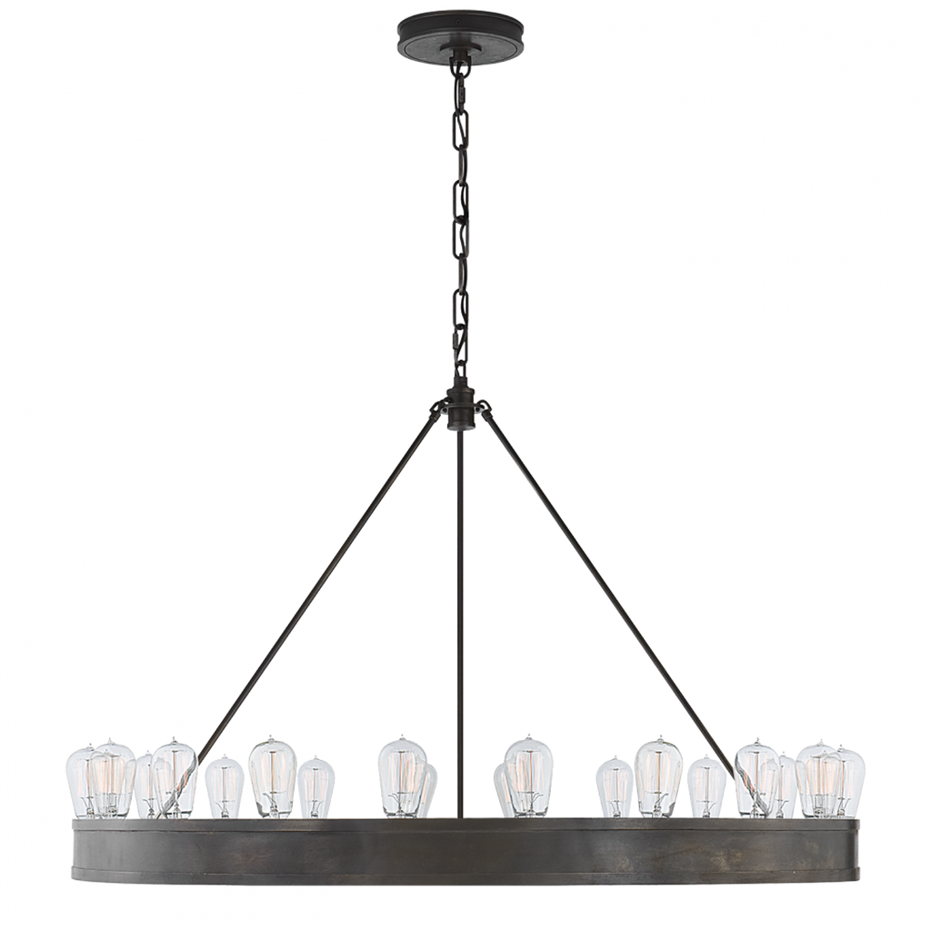 Roark 40" Modular Ring Chandelier - Aged Iron
