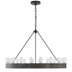 Roark 40" Modular Ring Chandelier - Aged Iron