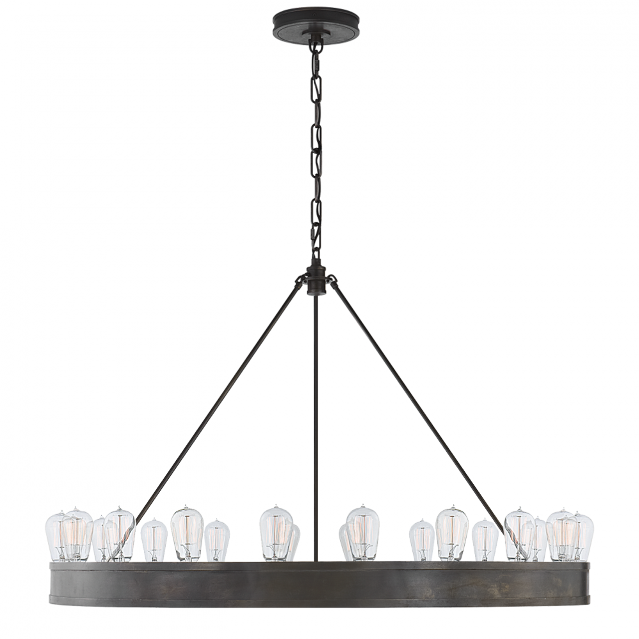 Roark 40" Modular Ring Chandelier - Aged Iron