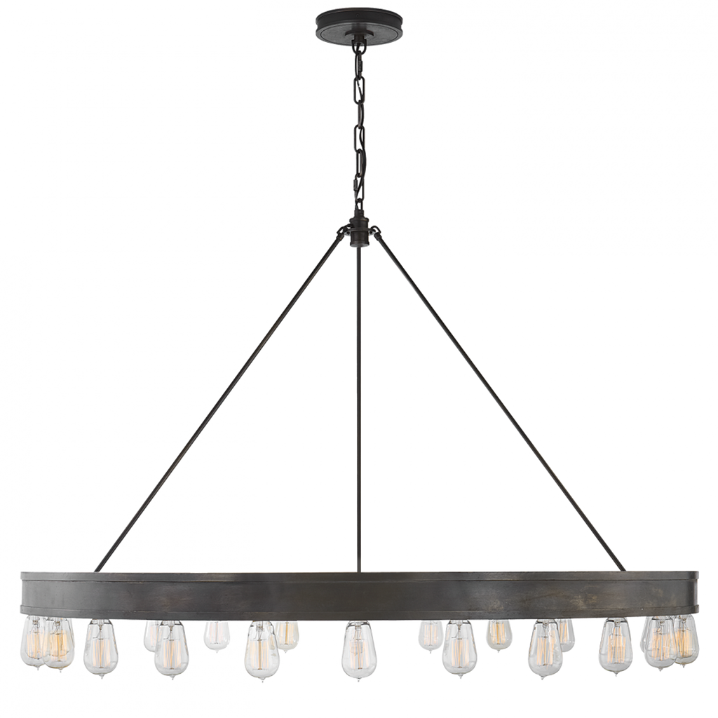 Roark 50" Modular Ring Chandelier - Aged Iron