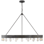 Roark 50" Modular Ring Chandelier - Polished Nickel