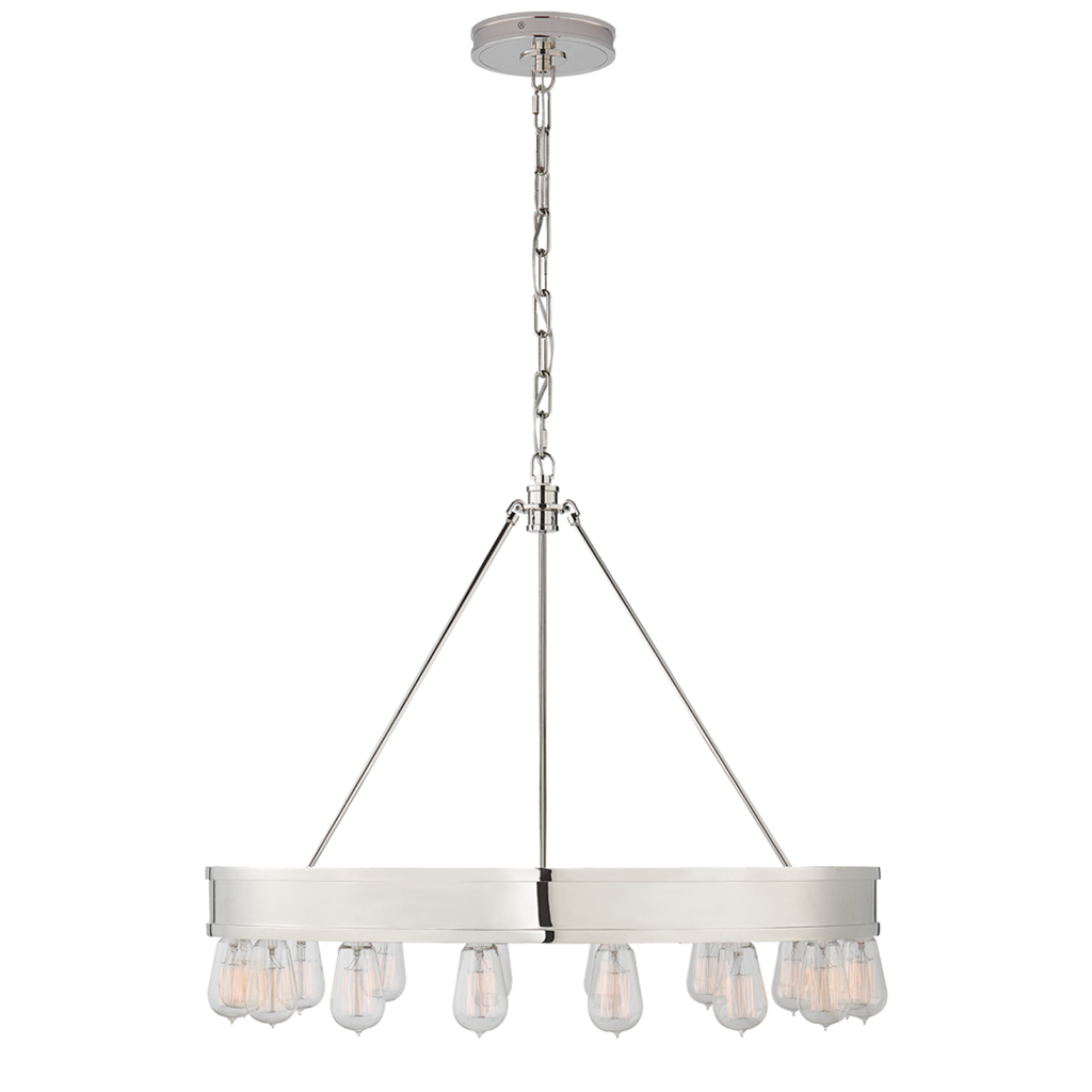 Roark 30" Modular Ring Chandelier - Polished Nickel