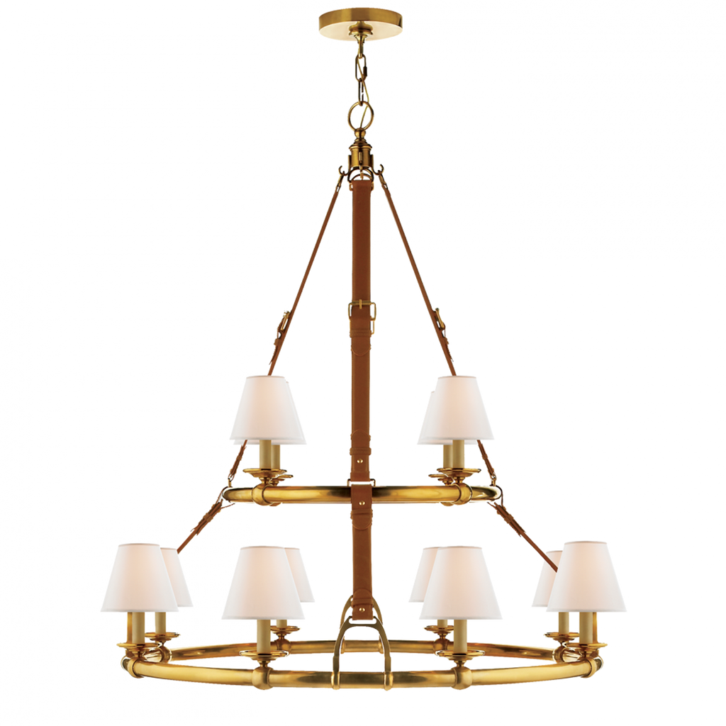 Northport Floor Lantern - Polished Nickel and Teak