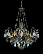 Renaissance Rock Crystal Chandelier, 16-Light, Antique Pewter, Clear Rock Crystal, 38"W (3573-47CL CELU7)