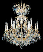 Renaissance Chandelier, 13-Light, Heirloom Gold, Clear Swarovski Crystal, 32"W (3772-22S AY6PZ)