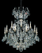 Renaissance Chandelier, 16-Light, Black, Clear Heritage Crystal, 38"W (3773-51 1H7M0)