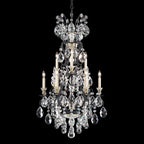 Renaissance Chandelier, 10-Light, Black, Clear Swarovski Crystal, 21"W (3780-51S 1HZRMN)