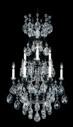 Renaissance Chandelier, 10-Light, Black, Clear Heritage Crystal, 21"W (3780-51 Y9RVV)