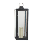 Glass Candle Holder DC 5V LED Black Modern Portable Outdoor Floor Llights
