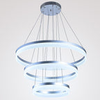 Adjustable Gradated 3 Rings Dimmable LED Modern Chandeliers Pendant Lighting