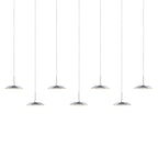 Royyo Pendant, 13-Light, Circular, LED, Chrome, Matte White Canopy, 22"W (RYP-C13-SW-CRM 407UELD)