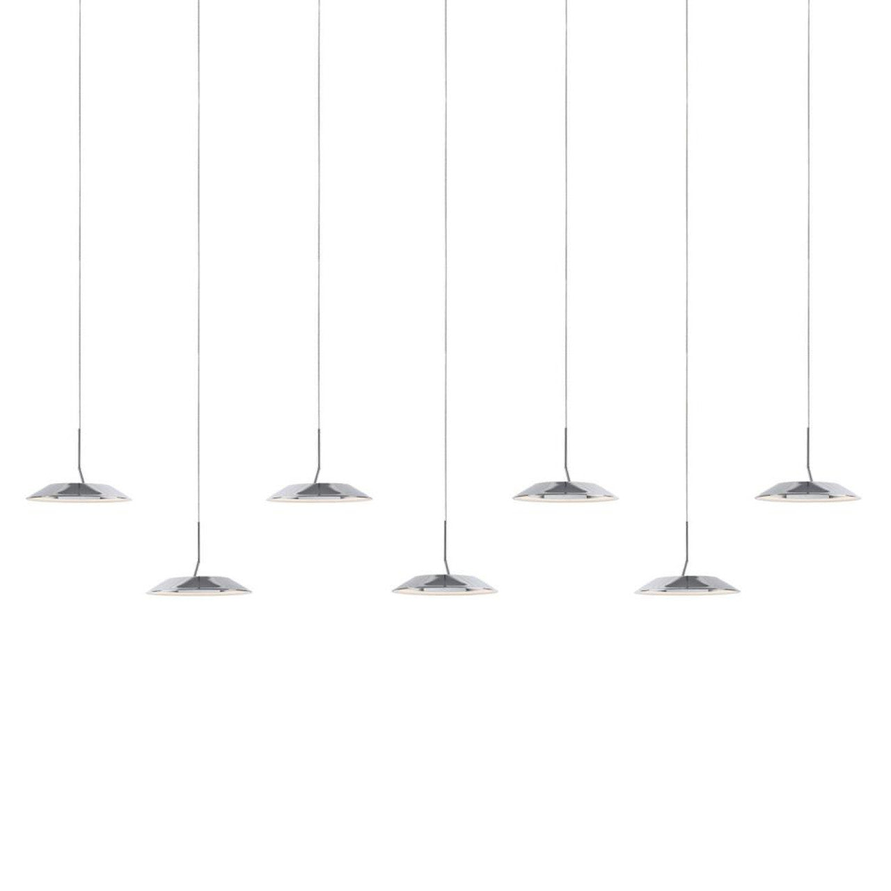 Royyo Pendant, 13-Light, Circular, LED, Chrome, Matte White Canopy, 22"W (RYP-C13-SW-CRM 407UELD)