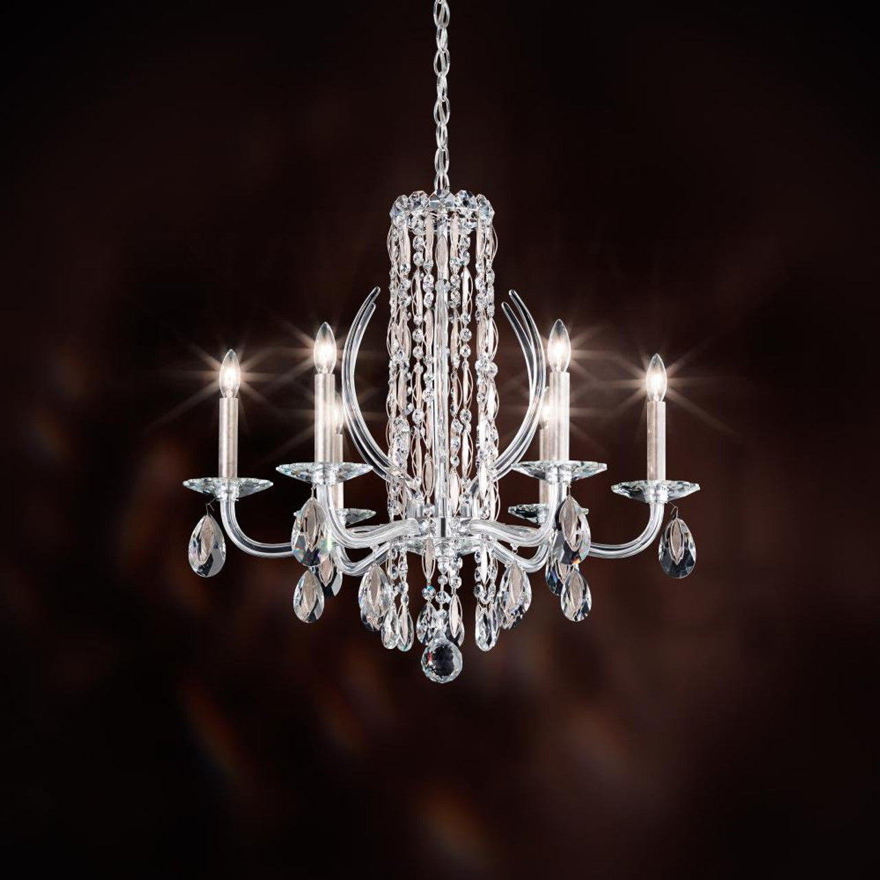 Sarella Chandelier, 6-Light, Heirloom Gold, Clear Heritage Crystal, 24.5"W (RS8306N-22H 1HWUW9)