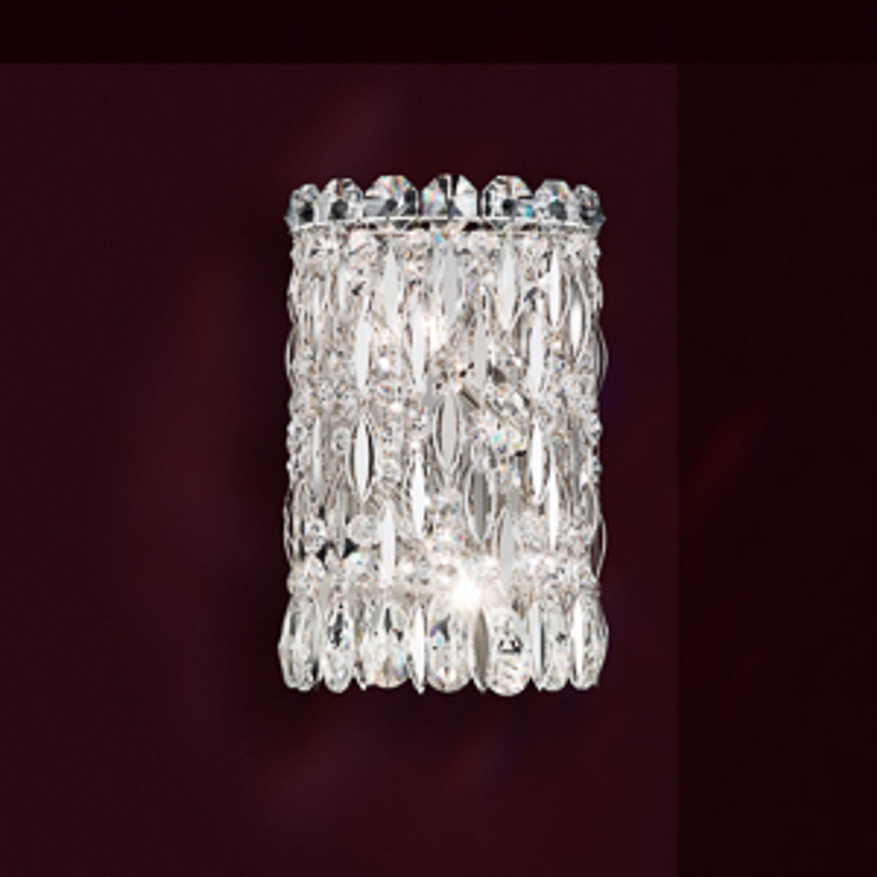 Sarella Wall Sconce, 2-Light, Polished Stainless Steel, Clear Swarovski Crystal, 11"H (RS8333N-401S 1HWXR5)