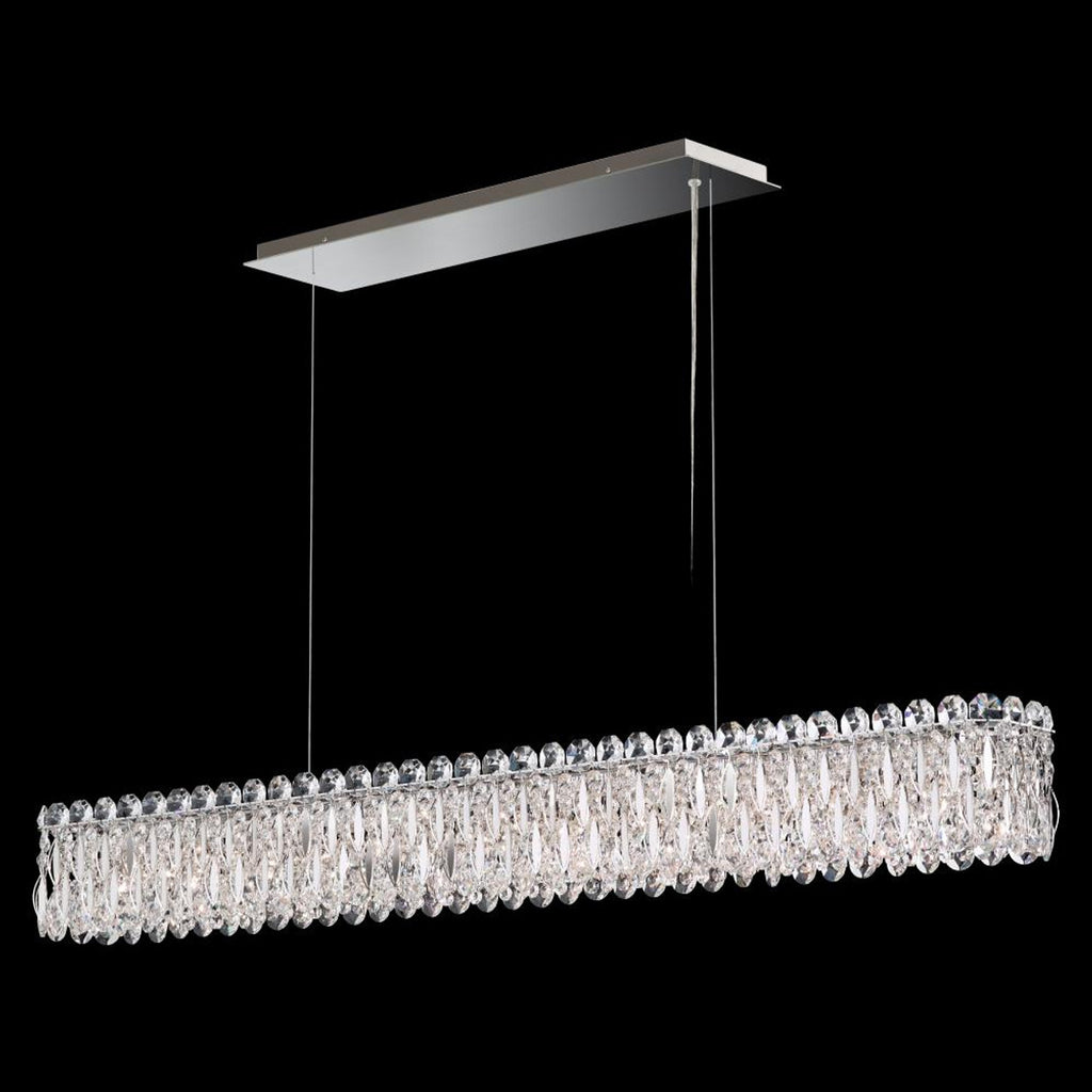 Sarella Pendant, 18-Light, Polished Stainless Steel, Clear Heritage Crystal, 36"W (RS8349N-401H 1J2U8M)