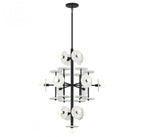 Amani Chandelier, 15-Light, Royal Gold, Alabaster Shade, 30"W (1-1592-15-38 ALVNU)