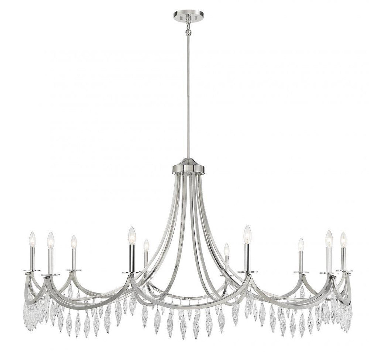 Marquise Chandelier, 4-Light, Matte Black with Warm Brass Accents, Optic Acrylic Elements Shade, 24"W (1-1669-4-143 AHXXU)