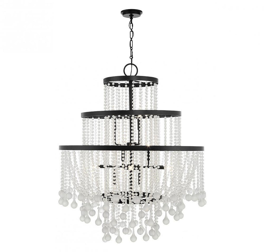 Luna Chandelier, 15-Light, Warm Brass, 45"W (1-1868-15-322 ALVNW)