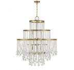 Luna Chandelier, 15-Light, Warm Brass, 45"W (1-1868-15-322 ALVNW)