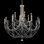 Verdana Chandelier, 18-Light, Black, Clear Optic Crystal  (RJ1018N-51O 1JD433)