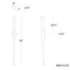 Solitude Wall Sconce, Integrated LED, Antique Nickel, Optic Haze Quartz (BWS31270-AN YUEX014CYZ)