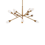 Synapse Chandelier, Integrated LED, Aged Brass, Optic Haze Quartz (BPD32232-AB YUEX014AZX)