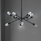 Synapse Chandelier, Integrated LED, Black, Optic Haze Quartz (BPD32232-BK YUEX014AZY)