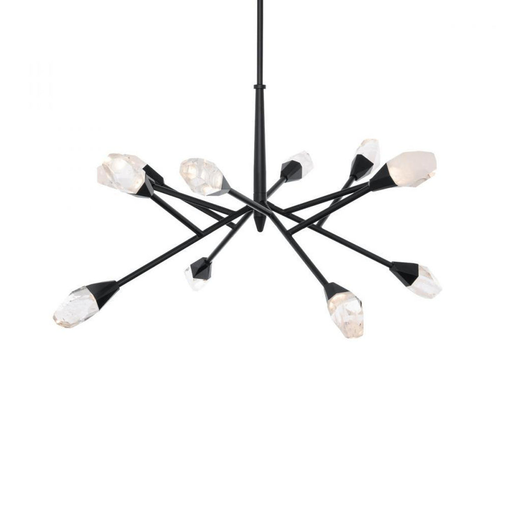 Synapse Chandelier, Integrated LED, Black, Optic Haze Quartz (BPD32232-BK YUEX014AZY)