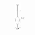 1 Bulb Gradient Blue Glass Pendant Light Modern Industrial Pendant Lamp