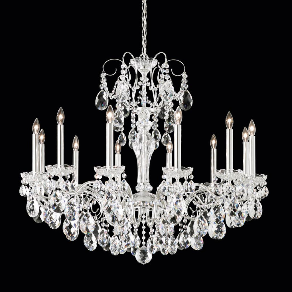 Renaissance Chandelier, 5-Light, Heirloom Bronze, Clear Swarovski Crystal, 14.5"W (3769-76S 1813RP)