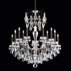 Sonatina Chandelier, 12-Light, Polished Silver, Clear Swarovski Crystal, 34"W (ST1849N-40S 1814RF)