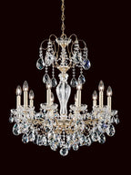 Sterling Chandelier, 45-Light, Polished Silver, Clear Swarovski Crystal, 60"W (3612-40S 180WY7)