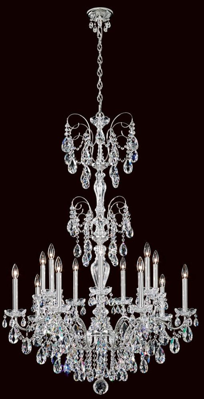 Sonatina Chandelier, 10-Light, Aurelia Gold, Clear Swarovski Crystal, 25.5"W (ST1946N-211S 1810UL)
