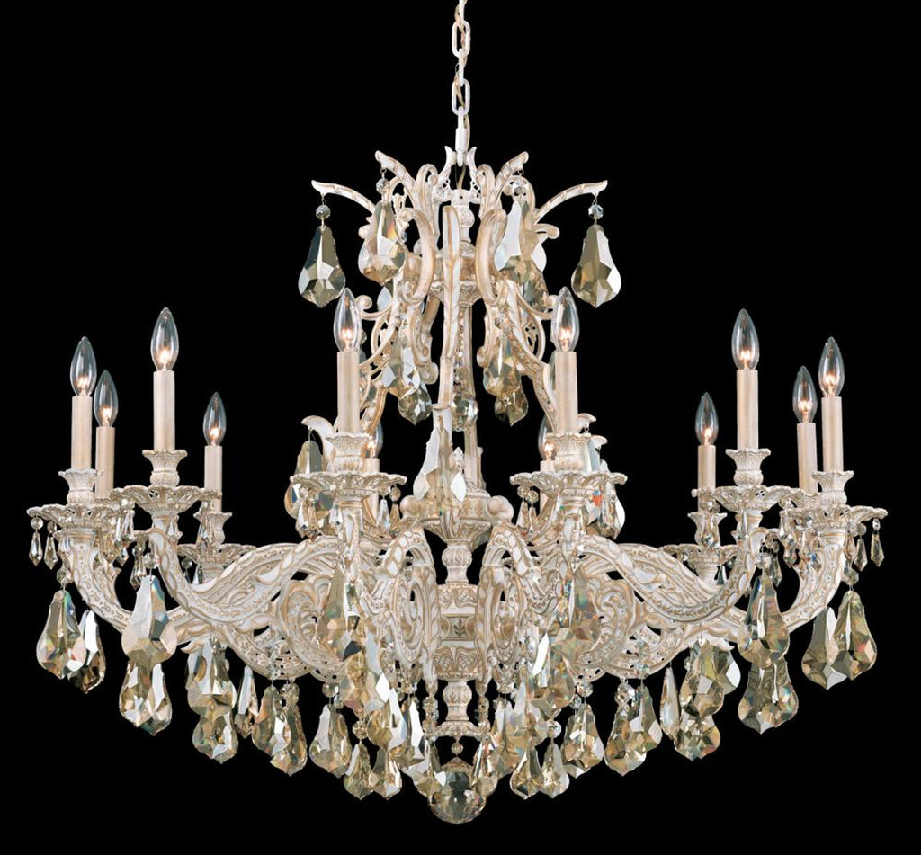 Hamilton Rock Crystal Chandelier, 7-Light, Polished Silver, Amethyst &amp; Rose Rock Crystal, 24"W (5536AM M35NT)