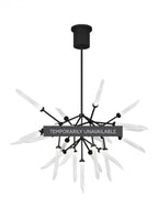Spur Chandelier, 25-Light, 2-Tier, LED, Matte Black, Glass, 37.5"W (700SPRFB-LED927 70PD8XM)