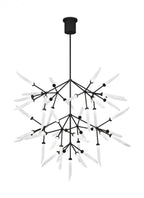 Spur Grande Chandelier, 45-Light, 3-Tier, LED, Black, Matte Black, 43.2"H (700SPRGFB-LED927 70PD8XN)
