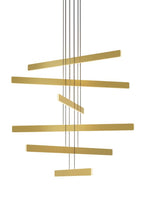 Cityscape Pendant, 1-Light, Standard Height, LED, Soft Gold, 38"W (139910-LED-STND-84-85 5DDRFN)