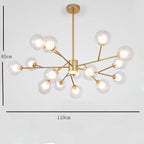 9 Lights Glass LED Modern Chandeliers Ceiling Lights Pendant Light