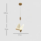 Butterflies Shaped LED Gold Modern Pendant Lights Hanging Lamp Island Lights
