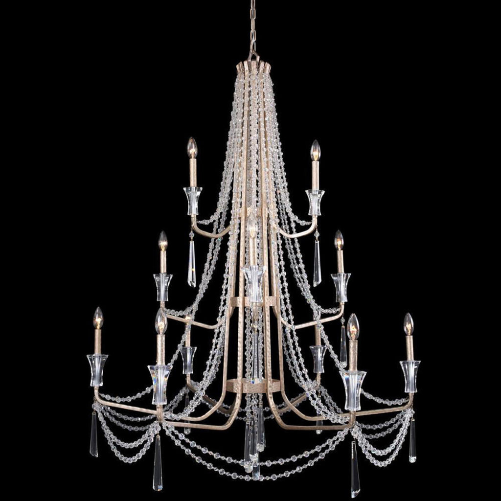Barcelona 12 Light Chandelier - Transcend Silver