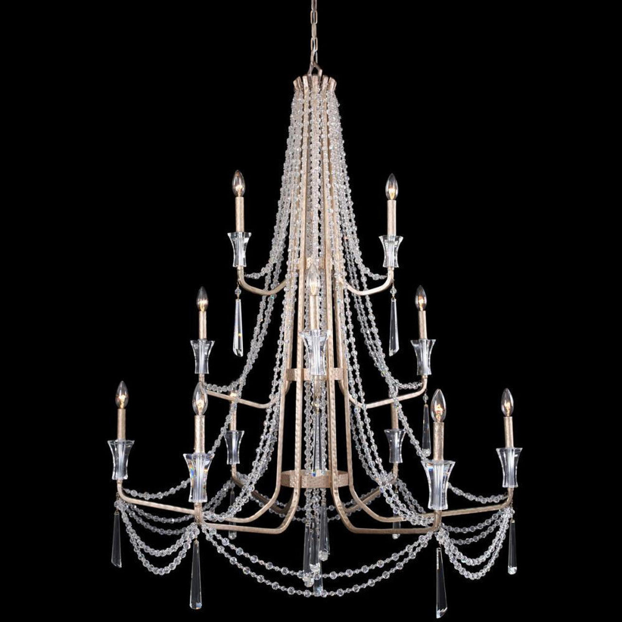Barcelona 12 Light Chandelier - Transcend Silver