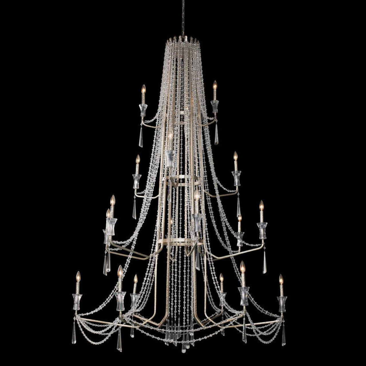 Barcelona 18 Light Chandelier - Transcend Silver
