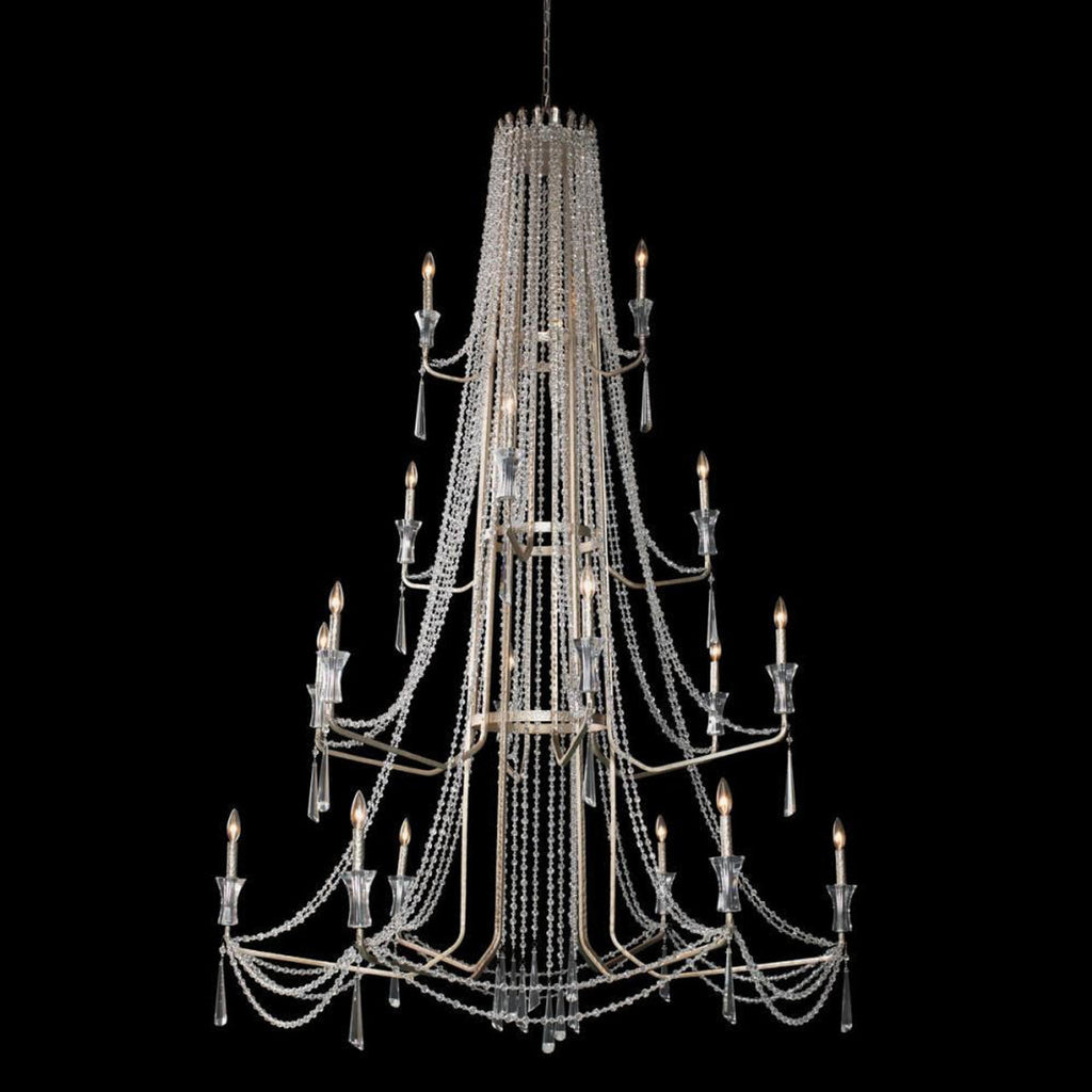 Barcelona Two-Tier Crystal Chandelier - Black