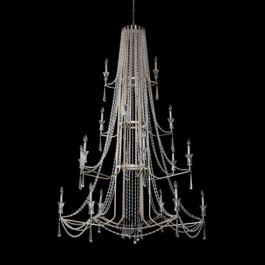 Barcelona 18 Light Chandelier - Transcend Silver