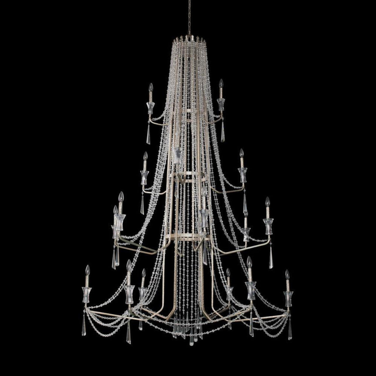 Barcelona 18 Light Chandelier - Transcend Silver