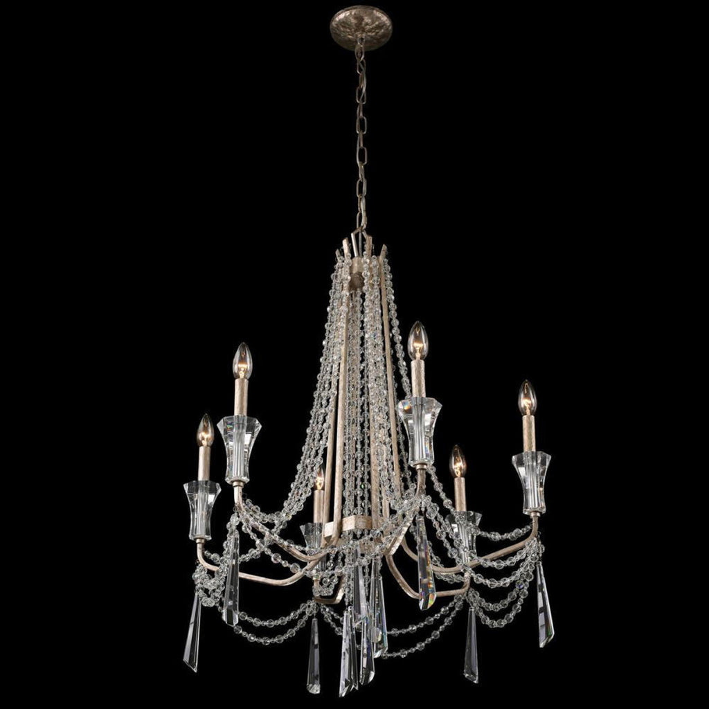 Barcelona 6 Light Chandelier - Transcend Silver